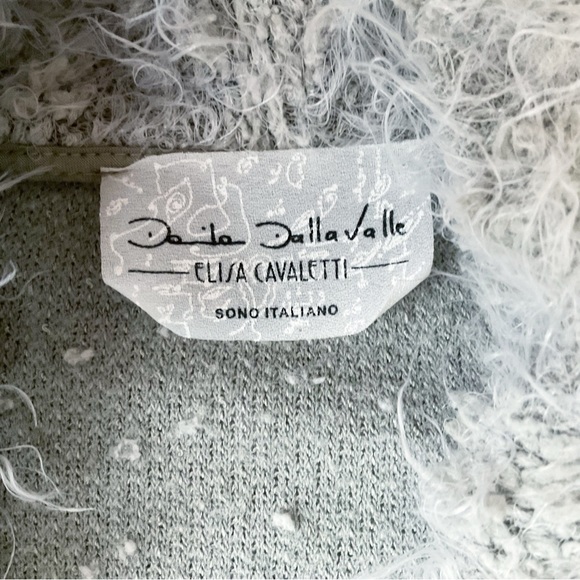 Elisa Cavaletti by Daniela Dallavalle Grey Open Front Bobble Cardigan Size M - Picture 8 of 11